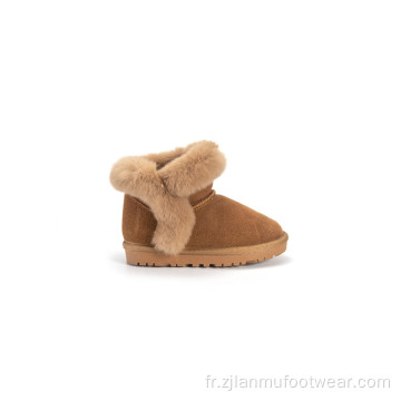 Bottes de garniture de fourrure de nouveau style pour les enfants